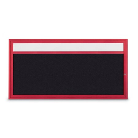 United Visual Products Slim Enclosed Corkboard, 36"x36", Satin Alum Frame/Pumice UVEB3636-SATIN-PUMICE
